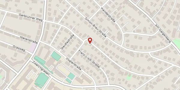 Karte der Umgebung von Lortzingstraße 2, 97074 Würzburg