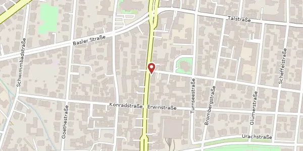 Karte der Umgebung von Günterstalstraße 33, 79102 Freiburg im Breisgau