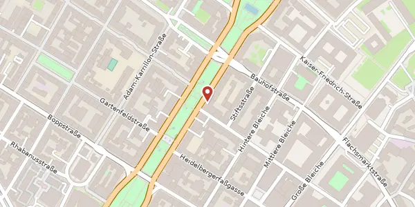 Karte der Umgebung von Kaiserstraße 36, 55116 Mainz