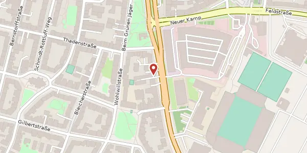 Karte der Umgebung von Budapester Straße 49, 20359 Hamburg