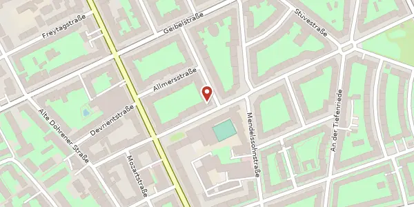 Karte der Umgebung von Bodenstedtstraße 6, 30173 Hannover