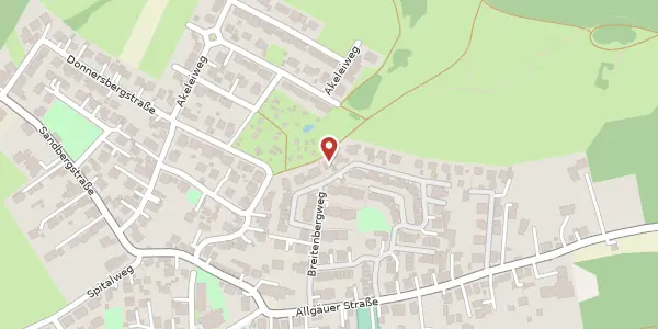 Karte der Umgebung von Breitenbergweg 13, 86391 Stadtbergen