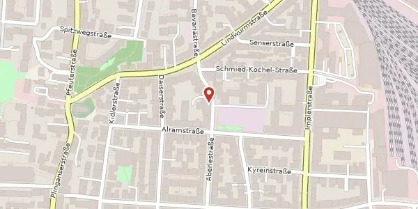 Karte der Umgebung von Aberlestr. 12, 81371 München