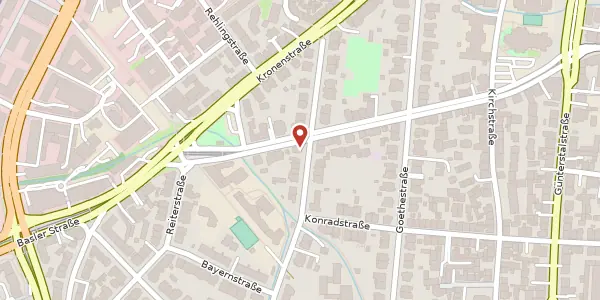 Karte der Umgebung von Schwimmbadstraße 15, 79100 Freiburg im Breisgau
