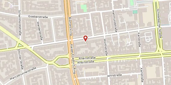 Karte der Umgebung von Dotzheimer Str. 42, 65185 Wiesbaden