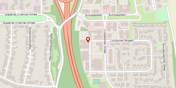 Karte der Umgebung von Pariser Bogen 7, 44269 Dortmund
