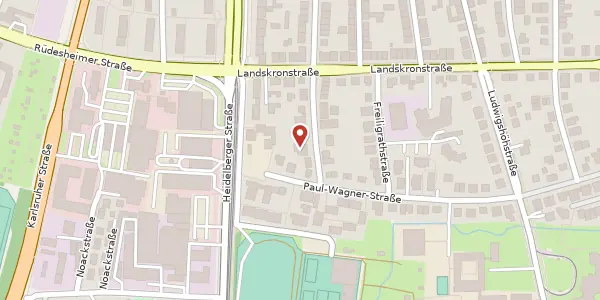 Karte der Umgebung von Brüder-Knauß-Str. 81, 64285 Darmstadt