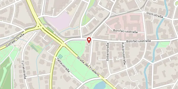 Karte der Umgebung von Brühlerwallstraße 9, 99084 Erfurt