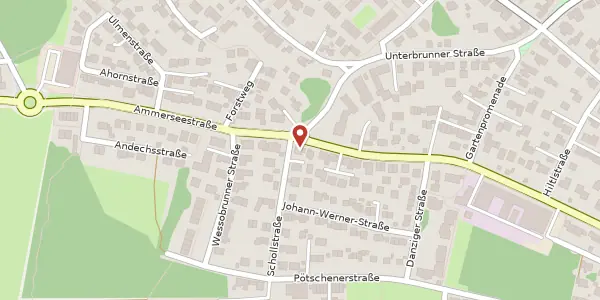 Karte der Umgebung von Ammerseestr. 83 b, 82131 Gauting