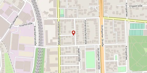 Karte der Umgebung von Neuffenstraße 16, 71638 Ludwigsburg