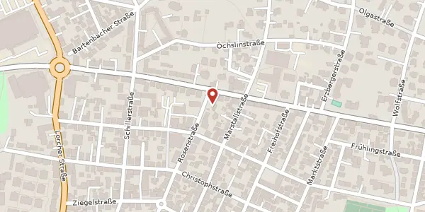 Karte der Umgebung von Rosenstraße 33, 73033 Göppingen