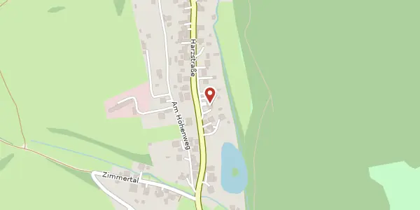 Karte der Umgebung von Harzstraße 30, 06526 Sangerhausen OT Grillenberg