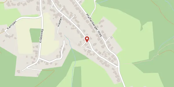 Karte der Umgebung von Hästen 34, 42659 Solingen