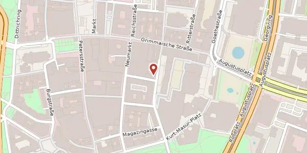 Karte der Umgebung von Universitätsstraße 14, 04109 Leipzig