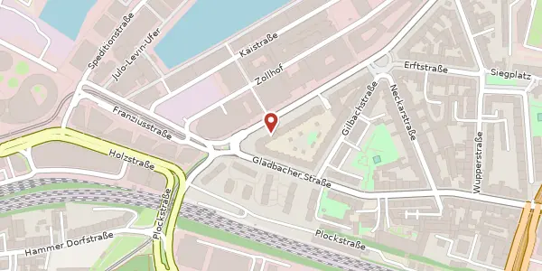 Karte der Umgebung von Hammer Strasse 60, 40219 Düsseldorf