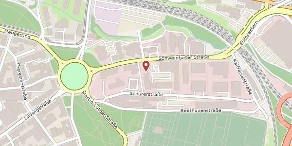 Karte der Umgebung von Schweinfurter Str. 6, 97080 Würzburg