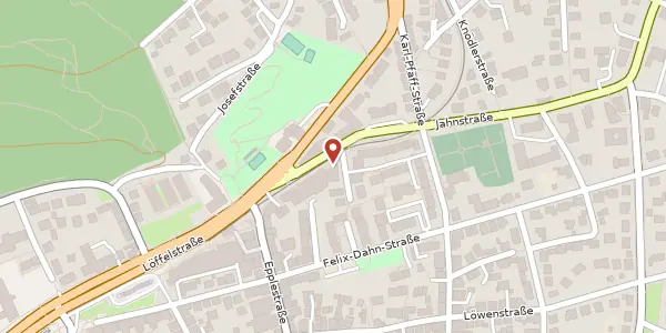 Karte der Umgebung von Jahnstraße 12, 70597 Stuttgart