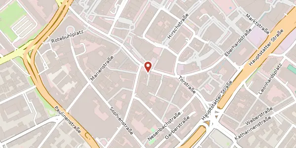 Karte der Umgebung von Eberhardstraße 73, 70173 Stuttgart