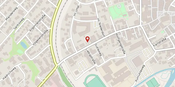 Karte der Umgebung von Lindauer Straße 36, 88239 Wangen