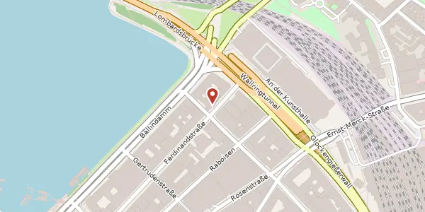 Karte der Umgebung von Ferdinandstraße 12, 20095 Hamburg