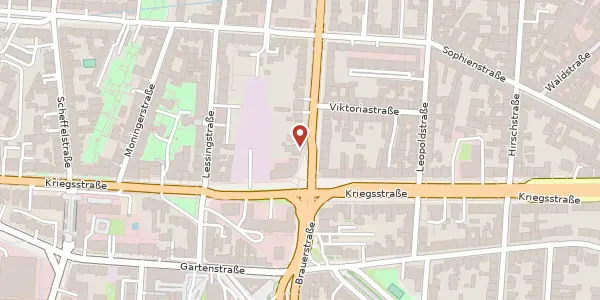 Karte der Umgebung von Reinhold-Frank-Straße 1, 76133 Karlsruhe