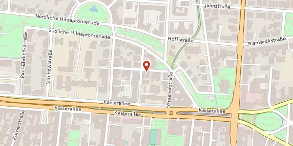 Karte der Umgebung von Helmholtzstraße 7, 76133 Karlsruhe