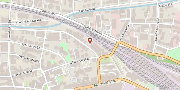 Karte der Umgebung von Uferstraße 21, 99817 Eisenach