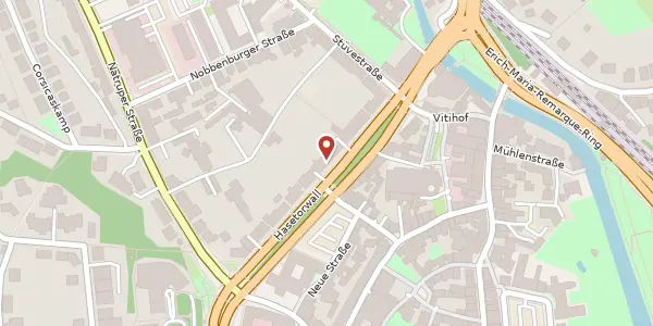 Karte der Umgebung von Hasetorwall 10, 49076 Osnabrück
