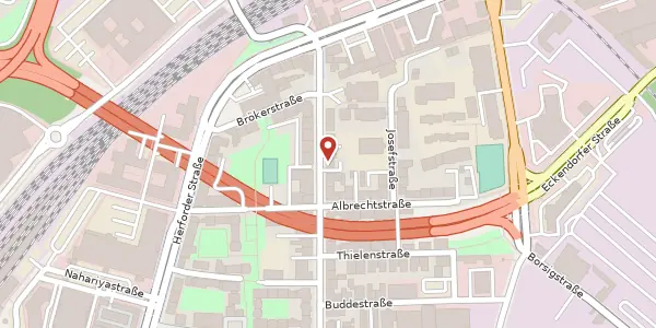 Karte der Umgebung von August-Bebel-Str. 13, 33602 Bielefeld