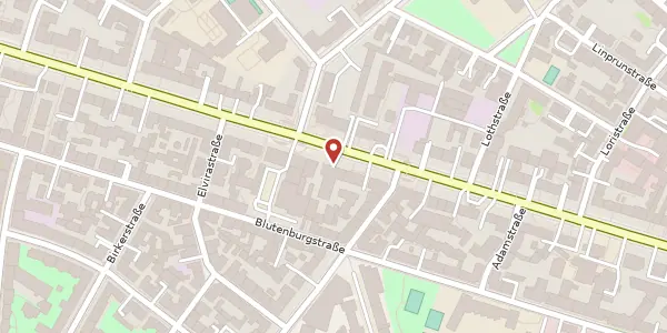 Karte der Umgebung von Nymphenburger Str. 77, 80636 München