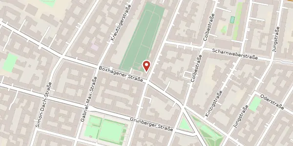 Karte der Umgebung von Mainzer Straße 14, 10247 Berlin