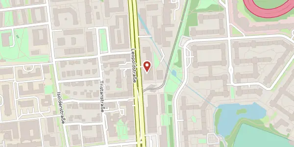 Karte der Umgebung von Leopoldstr. 182, 80804 München