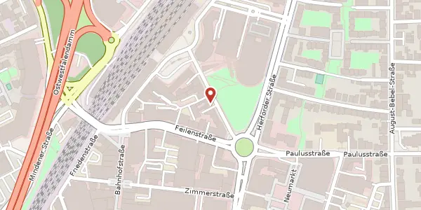 Karte der Umgebung von Herbert-Hinnendahl-Str. 13, 33602 Bielefeld