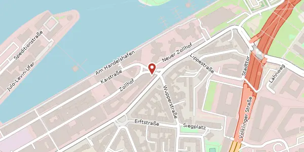 Karte der Umgebung von Zollhof 2, 40221 Düsseldorf