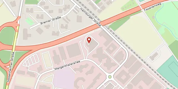 Karte der Umgebung von Mergenthalerallee 73-75, 65760 Eschborn