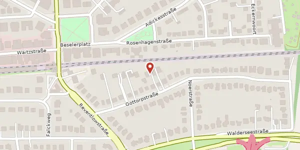 Karte der Umgebung von Gottorpstraße 29, 22605 Hamburg