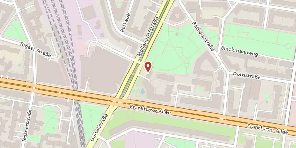 Karte der Umgebung von Möllendorffstraße 3, 10367 Berlin