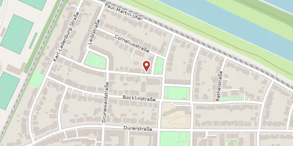 Karte der Umgebung von Feuerbachstraße 17, 68163 Mannheim