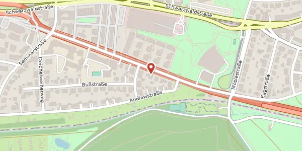 Karte der Umgebung von Schützenallee 43, 79102 Freiburg im Breisgau