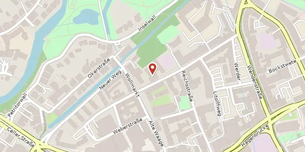 Karte der Umgebung von Kaiserstraße 7, 38100 Braunschweig