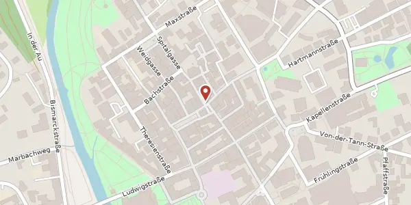 Karte der Umgebung von Obere Marktstr. 1, 97688 Bad Kissingen