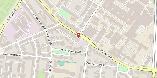 Karte der Umgebung von Moltkestraße 119, 76185 Karlsruhe