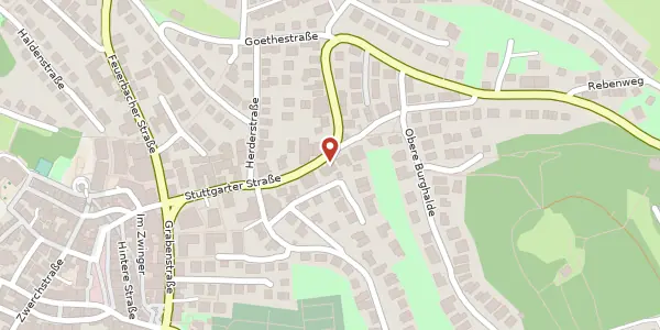 Karte der Umgebung von Stuttgarter Straße 22, 71229 Leonberg