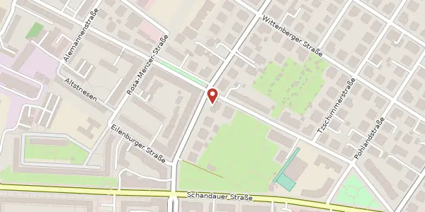 Karte der Umgebung von Bergmannstraße 29, 01309 Dresden