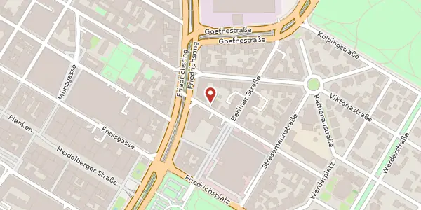 Karte der Umgebung von Tullastraße 3, 68161 Mannheim