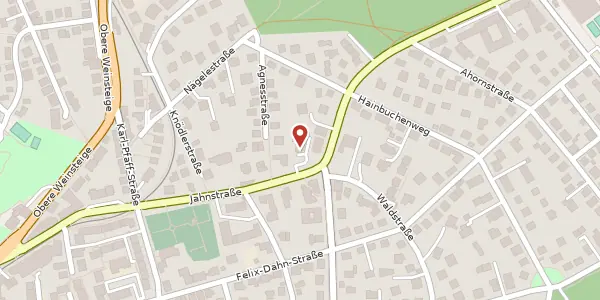 Karte der Umgebung von Jahnstraße 43, 70597 Stuttgart