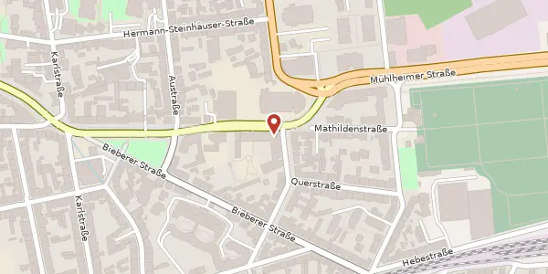 Karte der Umgebung von Mathildenstr. 17, 63065 Offenbach