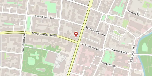 Karte der Umgebung von Leopoldstr. 21, 80802 München