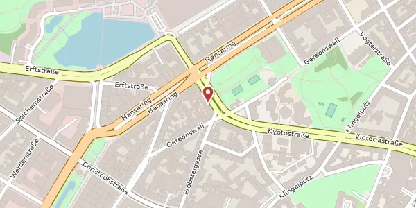 Karte der Umgebung von Am Kümpchenshof 7, 50670 Köln