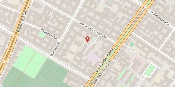 Karte der Umgebung von Immanuelkirchstraße 14 A, 10405 Berlin